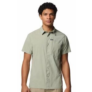 New COLUMBIA Sage Peak Woven Omni-Wick Short Sleeve Button Front Shirt XXL